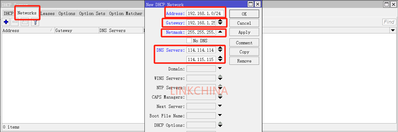 ROS的DHCP(自动下发IP)基础 ROS的DHCP(自动下发IP)基础